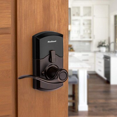 Kwikset Smartcode 917 Residential Electronic Tustin Lever, Venetian Bronze